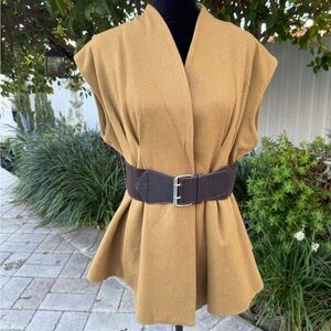 Sleeveless Belted Vest